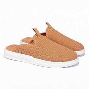 LUSSO CLOUD Tan Pelli Slip-On Mules Size Men US 8 Women’s US 10 Comfy NWT NEW